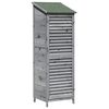 vidaXL Gartenschuppen Grau 59 x 56 x 176 cm Massivholz aus Fichte