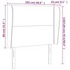 vidaXL Kopfteil mit Ohren Rosa 103x23x118/128 cm Samt