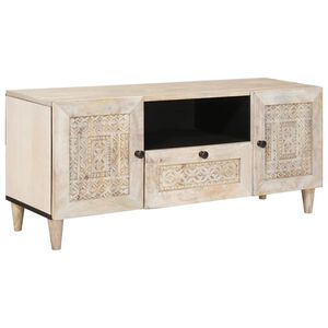 vidaXL TV-Einheiten mit Schubladen Wei&szlig; 105 x 33 x 46 cm Holzwerkstoff