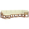 vidaXL Outdoor-Sofagarnitur 7 stk. Natur und Creme