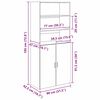 vidaXL Highboard Schwarz Eichen-Optik 80 x 42,5 x 185 cm Holzwerkstoff