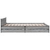 vidaXL Bettgestell mit Schubladen Grau Sonoma 120x190 cm Holzwerkstoff