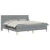 vidaXL Bettgestell mit Matratze Hellgrau 180 x 200 cm Stoff