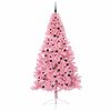 vidaXL Künstlicher vorbeleuchteter Weihnachtsbaum Rosa 240 cm PVC