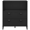 vidaXL B&uuml;cherschrank VIKEN Schwarz 80x40x90 cm Holzwerkstoff
