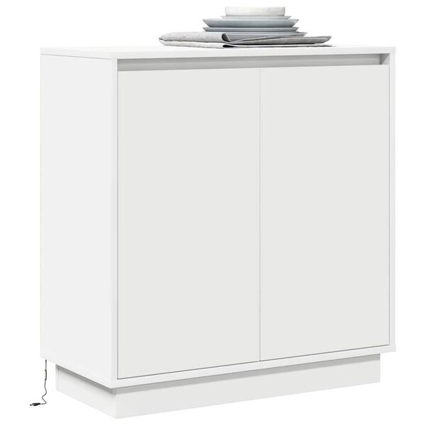 vidaXL Sideboard mit Regal Weiß 71 x 34,5 x 75 cm Holzwerkstoff