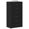 vidaXL Sideboard mit 6 Schubladen Schwarz Eichen-Optik 50x34x96 cm
