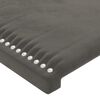 vidaXL Boxspringbett mit Matratze Dunkelgrau 80x200 cm Samt