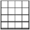 vidaXL B&uuml;cherregal Schwarz Eichen-Optik 137,5 x 29 x 137,5 cm