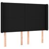 vidaXL Boxspringbett mit Matratze & LED Schwarz 140x200 cm Stoff