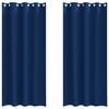vidaXL Verdunkelungs-Vorh&auml;nge mit Ringen 2 pcs Dunkelblau 225 x 140 cm