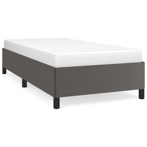 vidaXL Bettgestell Grau 90x200 cm Kunstleder