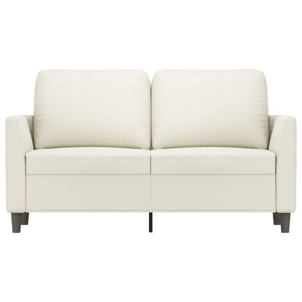 vidaXL 2-Sitzer-Sofa Creme 120 cm Kunstleder