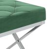 vidaXL Bank 97 cm Dunkelgr&uuml;n Samt und Edelstahl