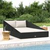 vidaXL Gartenbett Schwarz 110x200 cm Poly Rattan
