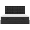 vidaXL Ottoman-Bett mit Matratzen Schwarz 180x200 cm Kunstleder