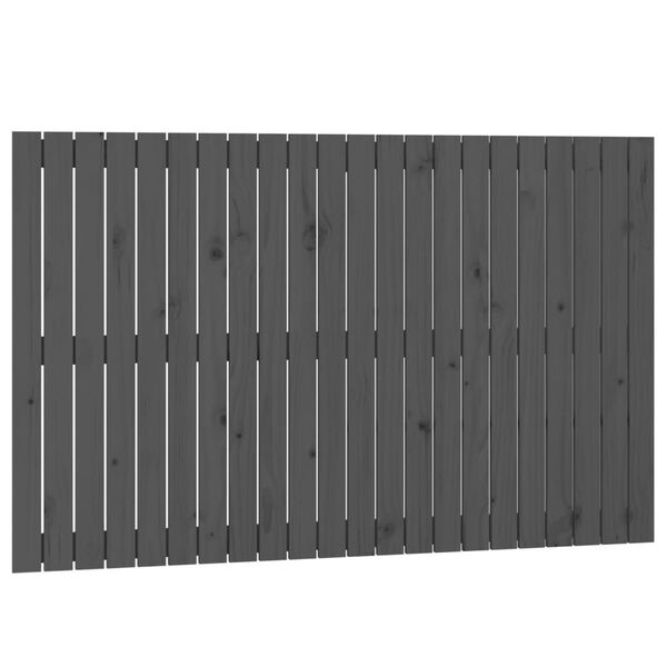 vidaXL Wand-Kopfteil Grau 140x3x90 cm Massivholz Kiefer