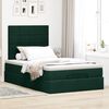 vidaXL Ottoman-Bett mit Matratzen Dunkelgr&uuml;n 120x200 cm Samt