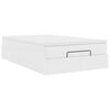 vidaXL Ottoman-Bett mit Matratze Wei&szlig; 120x190 cm Kunstleder