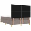 vidaXL Boxspringbett mit Matratze Taupe 140 x 200 cm Stoff