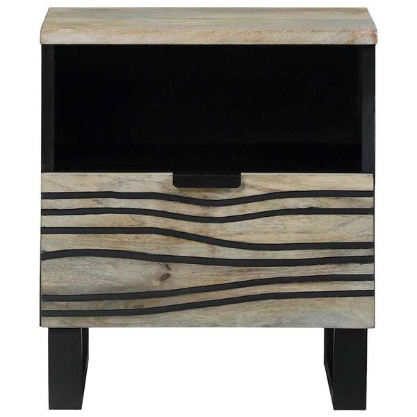 vidaXL Nachttisch 2 pcs Wei&szlig; und Schwarz 40 x 33 x 46 cm