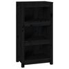 vidaXL B&uuml;cherregal Schwarz 50x35x97 cm Massivholz Kiefer