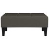 vidaXL Schlafsofa 2-Sitzer mit 2 Kissen & Hocker Dunkelgrau Samt