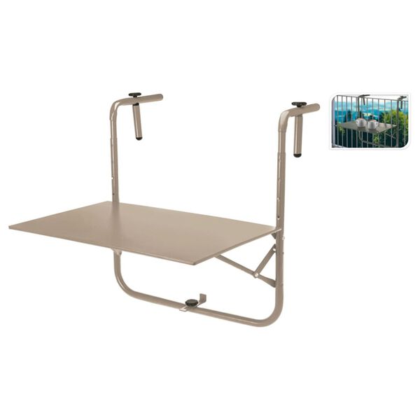 ProGarden Balkontisch Matt-Taupe