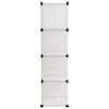 vidaXL Regalsystem mit 9 W&uuml;rfeln Transparent PP