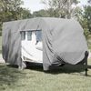 vidaXL Schutzh&uuml;lle f&uuml;r Wohnwagen Grau 460x250x220 cm Vliesstoff