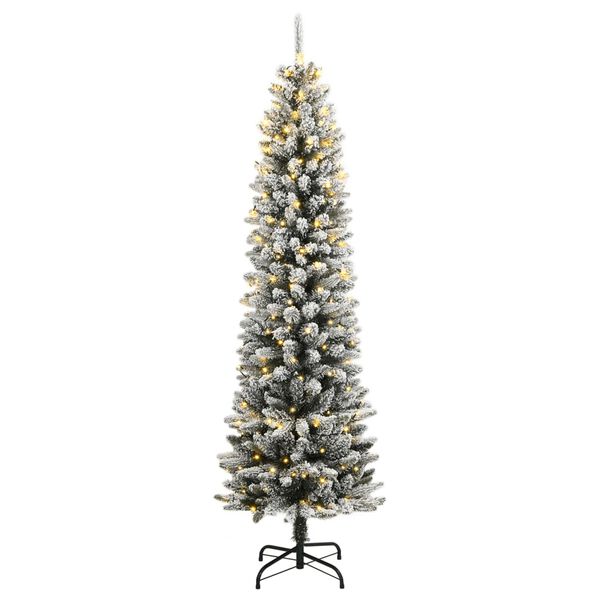 vidaXL K&uuml;nstlicher Weihnachtsbaum mit Schnee 300 LEDs 240 cm