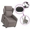 vidaXL Relaxsessel mit Aufstehhilfe Taupe Stoff