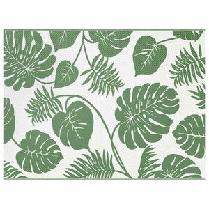 vidaXL Outdoor-Teppich Blatt ARAKIL Gr&uuml;n und Wei&szlig; 400 x 300 cm