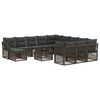 vidaXL Gartensofa-set 13 pcs Grau Poly-Rattan