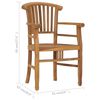 vidaXL 3-tlg. Garten-Essgruppe Teak Massivholz