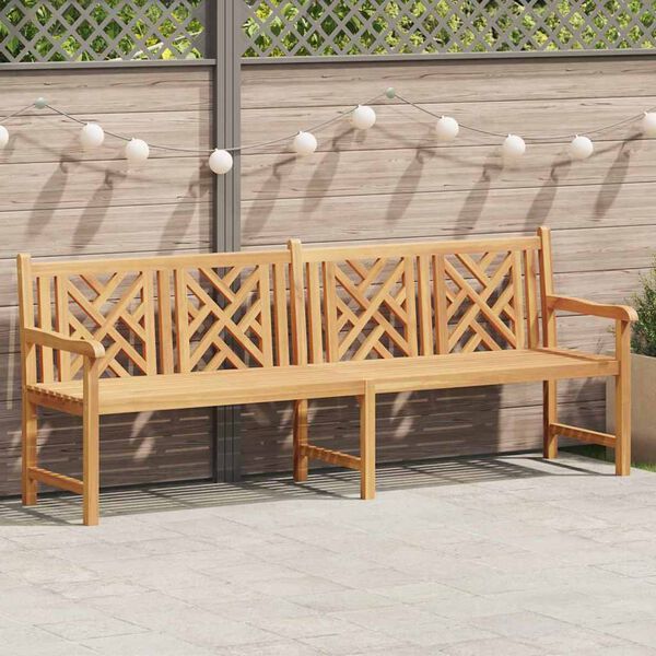 vidaXL Bank Braun 228 x 60 x 90 cm Massivholz Teak