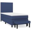 vidaXL Boxspringbett mit Matratze Blau 100x200 cm Stoff