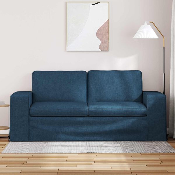 vidaXL Sofa 140cm Blau Metall