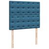 vidaXL Boxspringbett mit Matratze Blau 120x200 cm Samt