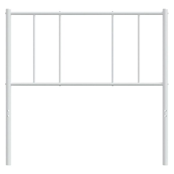 vidaXL Ersatz-Kopfteil Metall Wei&szlig; 90 cm