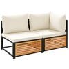 vidaXL Gartensofa mit Kissen 2-Sitzer Massivholz Akazie