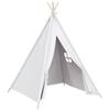 vidaXL Kinder Tipi-Zelt mit Tasche Pfirsichhaut Wei&szlig; 120x120x150 cm