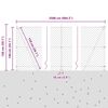 vidaXL Zaunpfosten Gr&uuml;n 25 x 1,4 m (60 x 60 mm Gitter) Stahl und PVC