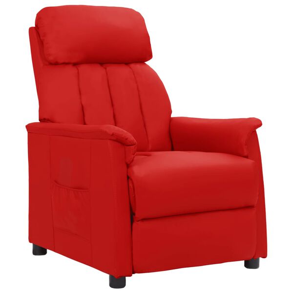 vidaXL Relaxsessel Weinrot Kunstleder