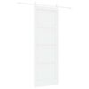 vidaXL Schiebet&uuml;r ORKDAL Wei&szlig; 83 x 232 cm Massives Kiefernholz
