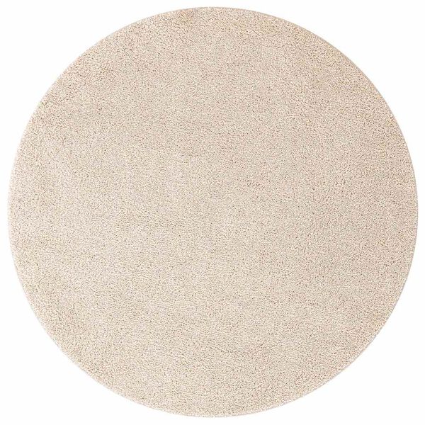 vidaXL Anti-Rutsch Shaggy Teppich Creme 90 x 90 cm PP