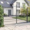 vidaXL Doppeltor mit Schloss Grau 400 x 199.5 cm Stahl