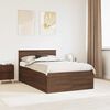 vidaXL Bettrahmen Braun Eichen-Optik 120 x 190 cm Holzwerkstoff