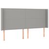 vidaXL Boxspringbett mit Matratze & LED Hellgrau 200x200 cm Stoff