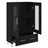 vidaXL Highboard Schwarz Eichen-Optik 69,5 x 31 x 115 cm